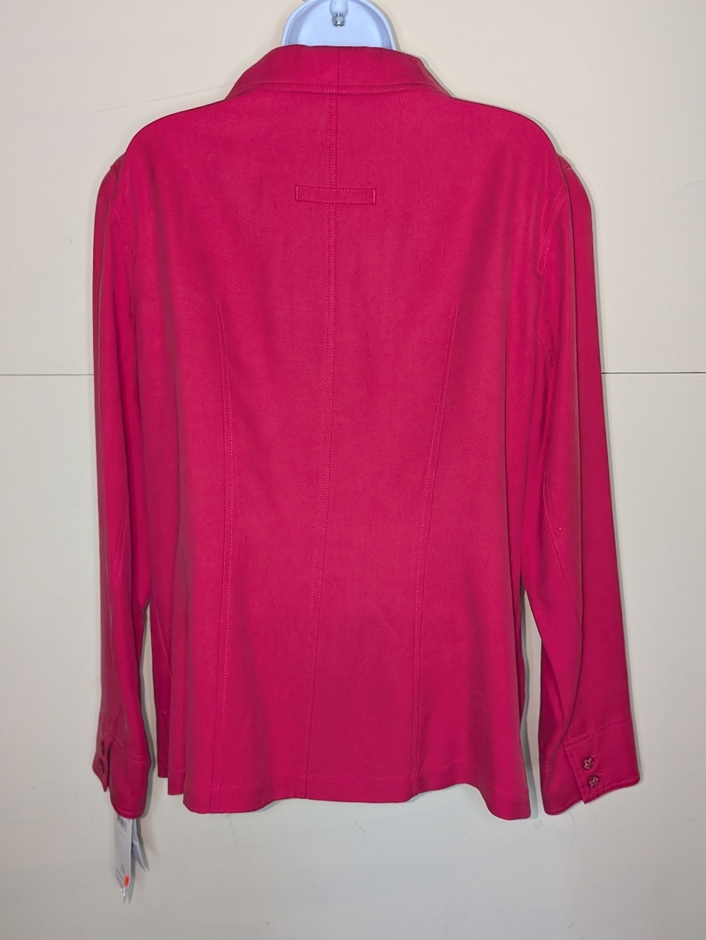 NWT Dana B + Karen Silk Overshirt / Shacket in Coral Pink - Picture 4 of 10
